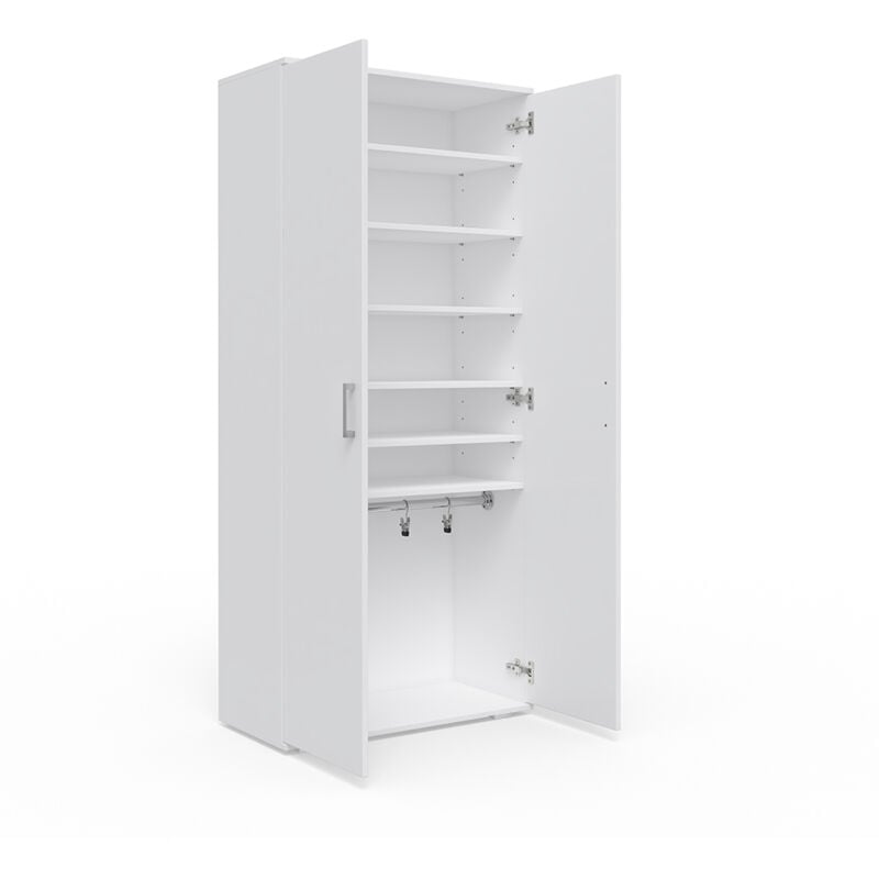 Vicco - Armoire à chaussures Torge, Blanc, 80 x 178 cm
