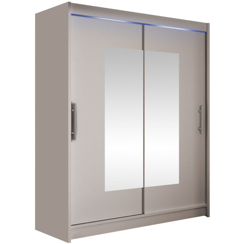Armoire Closico Camera III, Cachemire, 200x150x58cm, Portes d'armoire: Coulissantes, Nombre d'étagères: 5, LED: Disponible