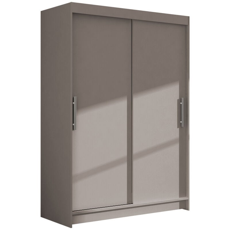 Arredamento1 - Armoire Closico 117, Cachemire, 200x120x58cm, Portes d'armoire: Coulissantes, Nombre d'étagères: 0, led