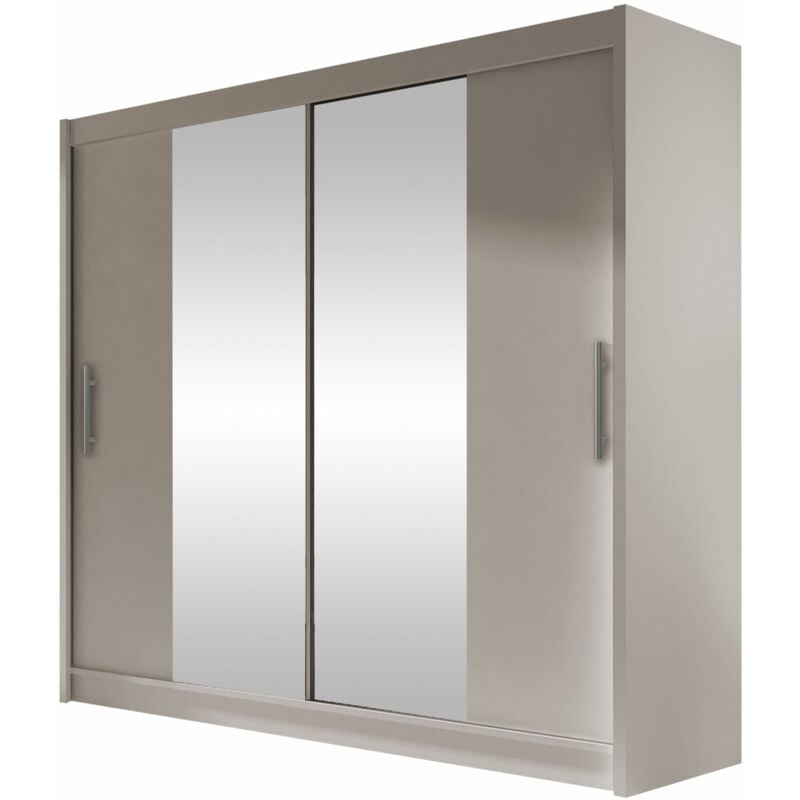 Arredamento1 - Armoire Closico 123, Cachemire, 215x180x58cm, Portes d'armoire: Coulissantes, Nombre d'étagères: 0