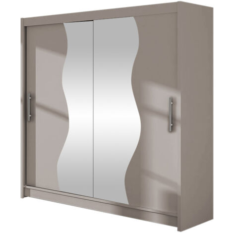 Armoire Closico 126, Cachemire, 215x180x58cm, Portes d'armoire: Coulissantes, Nombre d'étagères: 5