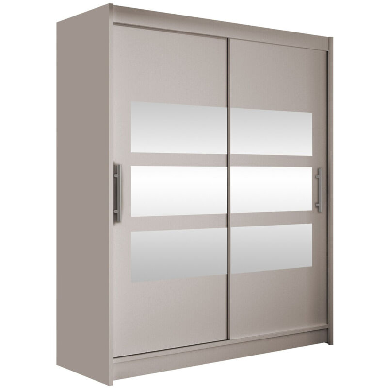 Arredamento1 - Armoire Closico 157, Cachemire, 200x150x58cm, Portes d'armoire: Coulissantes, Nombre d'étagères: 0