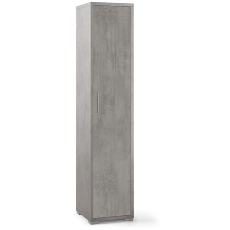 Armoire colonne 1 porte 39L x 41P x h199 – Finition ciment – ​​Sarmog