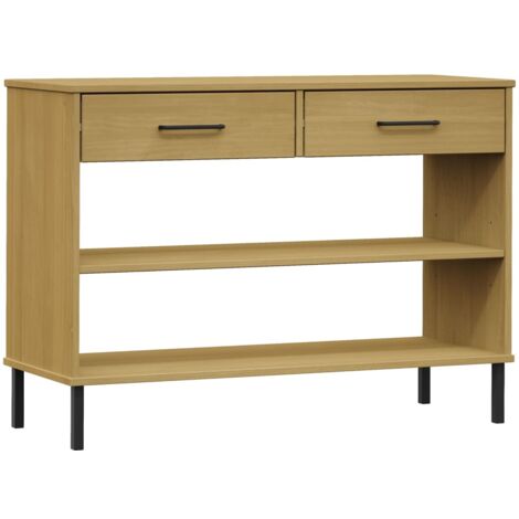 Armoire console avec pieds en métal Marron Bois pin massif OSLO