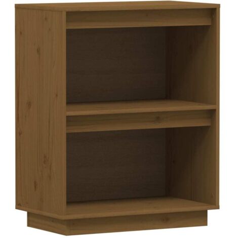 Armoire console，Table d'appoint，Bout de canapé Marron miel 60x34x75 cm Bois de pin solide CFW56304