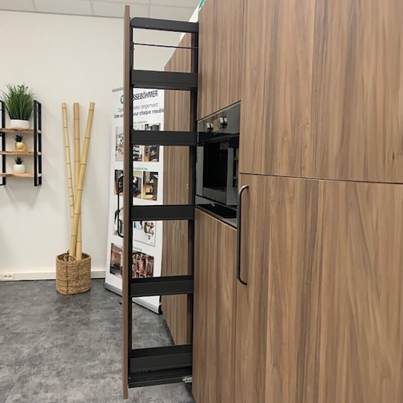 Armoire coulissante dispensa 150 mm - Hauteur intérieur de caisson maxi : 2000 mm - Hauteur intérieur de caisson mini : 1600 mm - kessebohmer