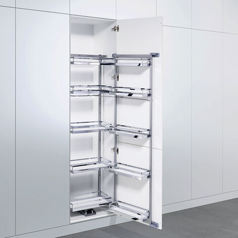 Armoire coulissante et pivotante tandem – Corbeilles 518x275x75mm – Charge max 60kg – Ouverture 110° droite ou gauche – Pour espaces optimisés