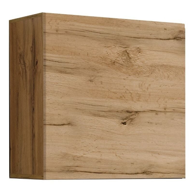 Meublorama - Armoire suspendue aspect chêne 60x60cm pour salon collection switch.