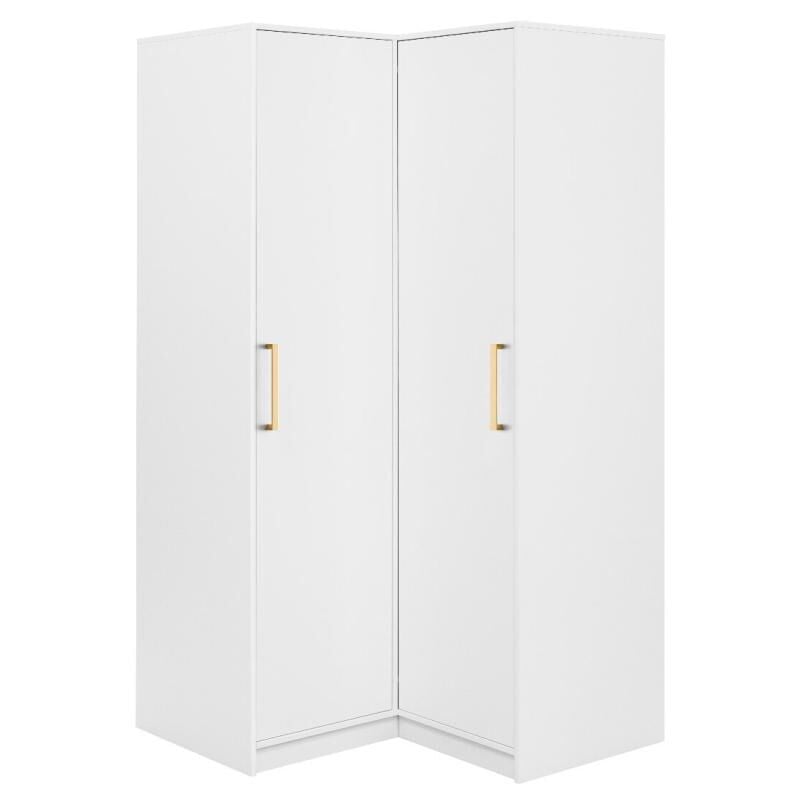 Vente-unique - Armoire d'angle 2 portes - L115 cm - Blanc - lizandro