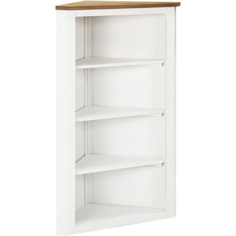 Bois de Chêne Massif Armoire d'Angle Rangement Meuble Multicolore vidaXL