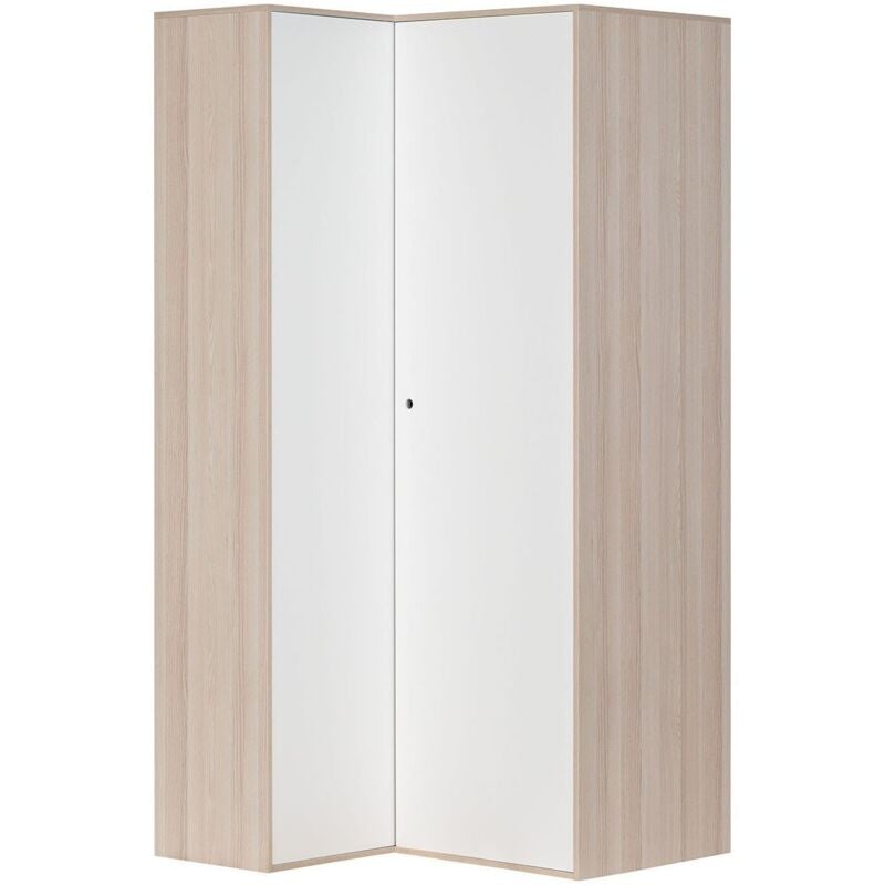 Calicosy - Armoire d'angle 6 Étagères et 2 Penderies - Spot