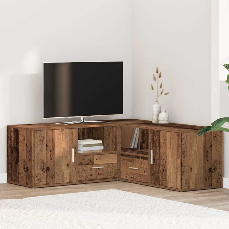 vidaXL Armoire d'angle vieux bois 200x40x45 cm bois d'ingénierie