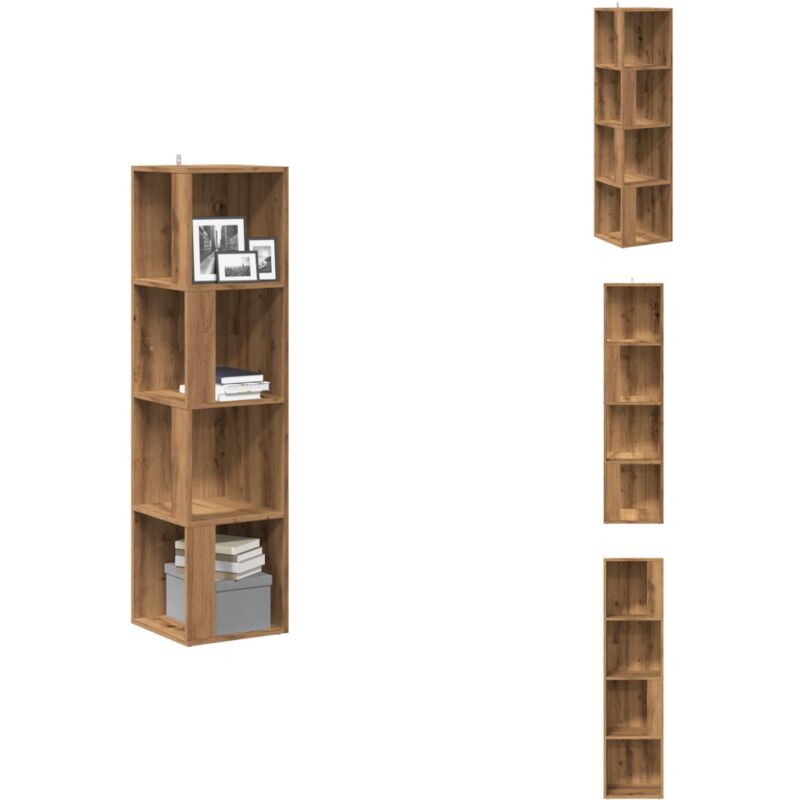Vidaxl - Armoire d'angle chêne artisanal 33x33x132 cm bois d'ingénierie - Armoire D'angle - Armoires D'angle - Étagère D'angle - Étagère à Livres