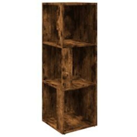 Armoire d'angle Chêne fumé 33x33x100 Bois d'ingénierie