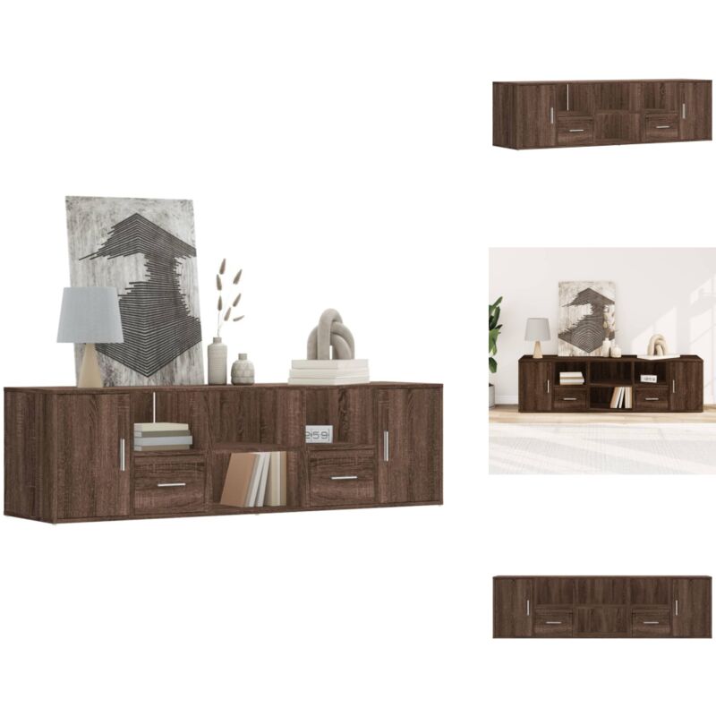 Vidaxl - Armoire d'angle chêne marron 160x40x45 cm bois d'ingénierie - Meuble D'angle - Armoire D'angle - Rangement Intérieur - Commode