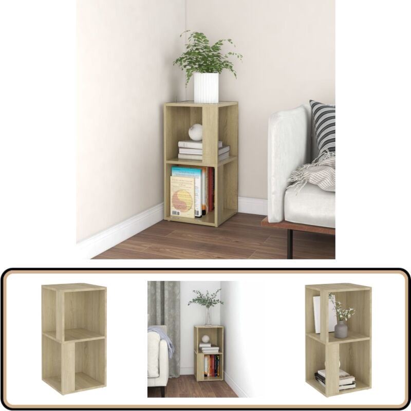 Vidaxl - Armoire d'angle Chêne sonoma 33x33x67 cm Bois d'ingénierie - Meuble D'angle - Armoire D'angle - Rangement - Bibliothèque - Commode
