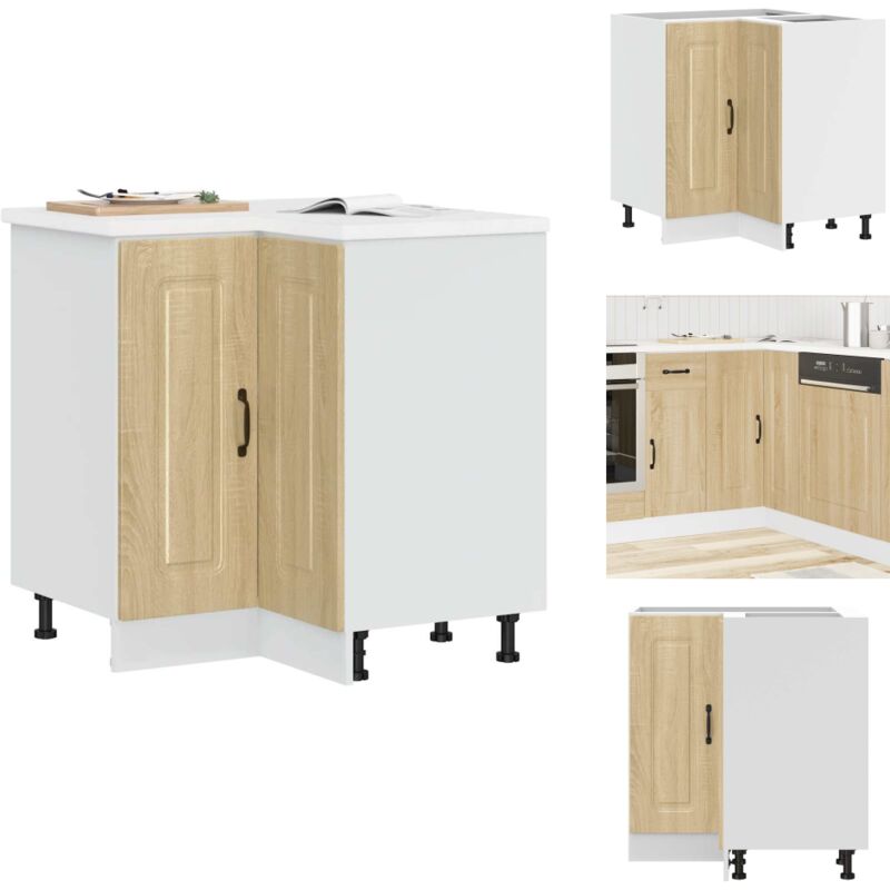 Armoire d'angle de cuisine Kalmar chêne sonoma bois ingénierie - Armoire D'angle De Cuisine - Armoires D'angle De Cuisine - Armoire D'angle - Meuble
