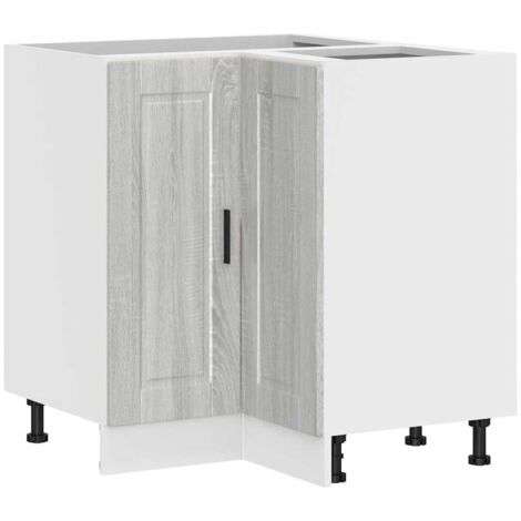 Armoire d'angle de cuisine  Meuble de cuisine Porto sonoma gris bois d'ingénierie