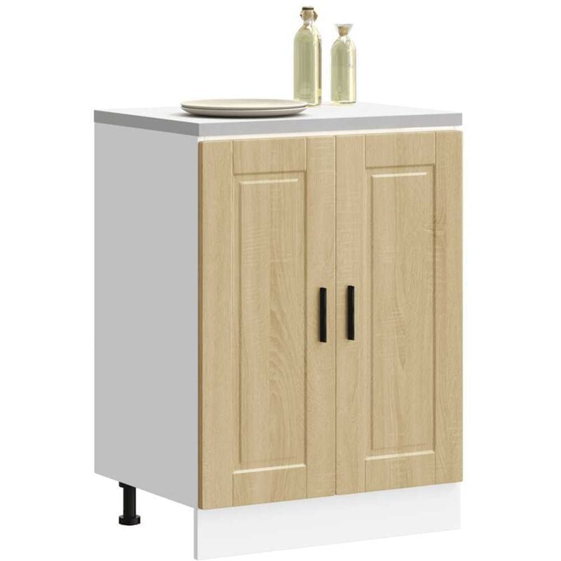 Armoire de cuisine Porto chêne sonoma bois d'ingénierie - Vidaxl
