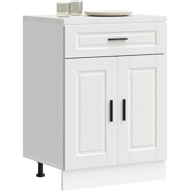 Armoire de cuisine Porto blanc bois d'ingénierie - Vidaxl