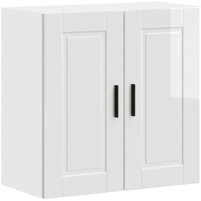 Armoire murale de cuisine Porto blanc brillant bois ingénierie - Vidaxl