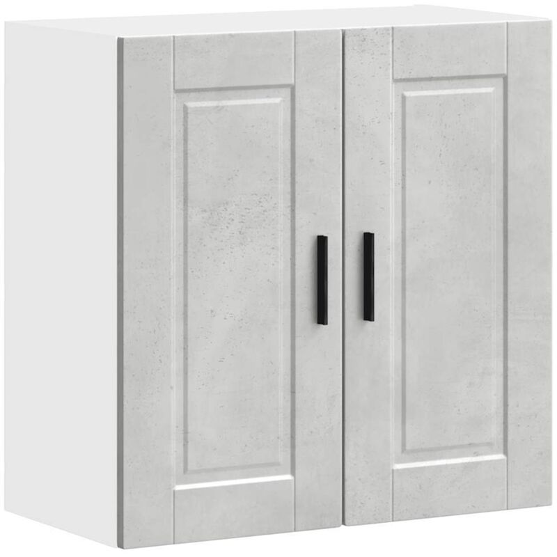 Armoire murale de cuisine Porto gris béton bois d'ingénierie - Vidaxl