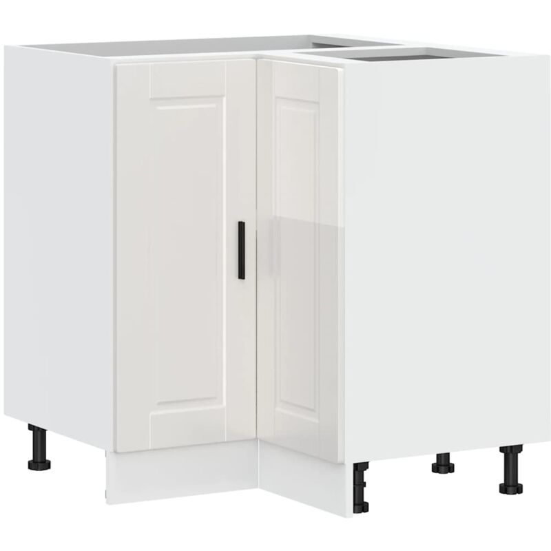 Armoire d'angle de cuisine Porto blanc brillant bois ingénierie Vidaxl