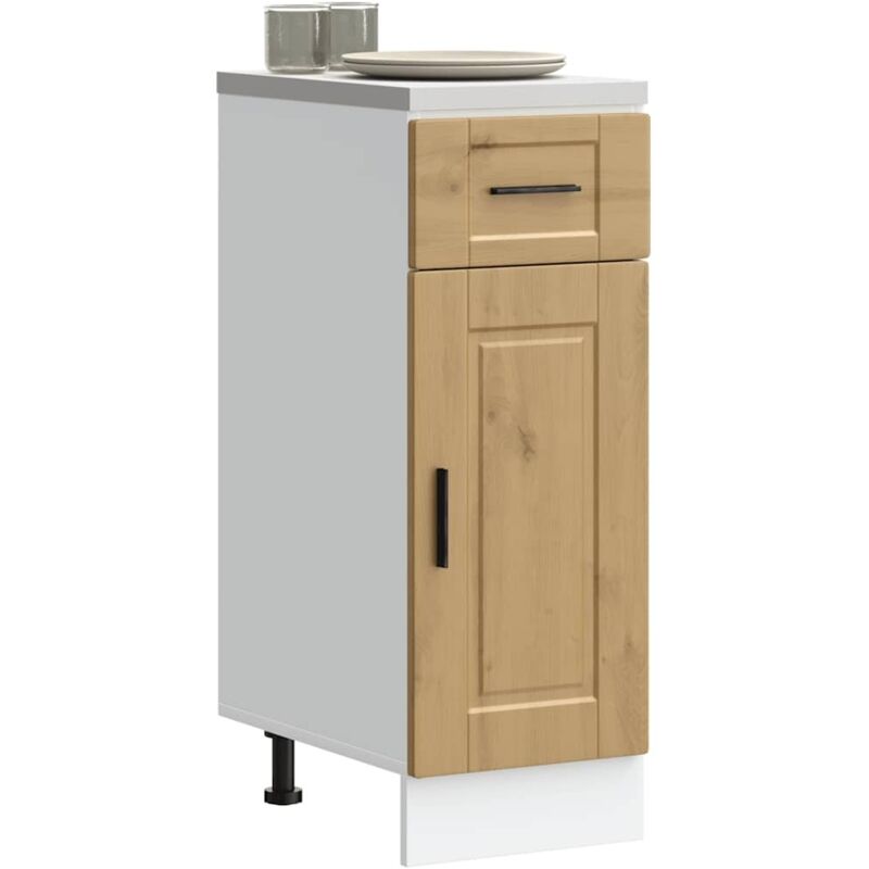 Armoire de cuisine Porto chêne artisanal bois d'ingénierie Vidaxl