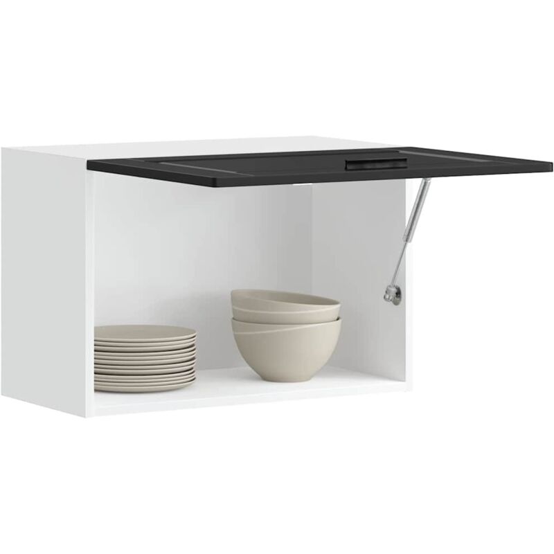 Armoire murale de cuisine Porto noir bois d'ingénierie Vidaxl