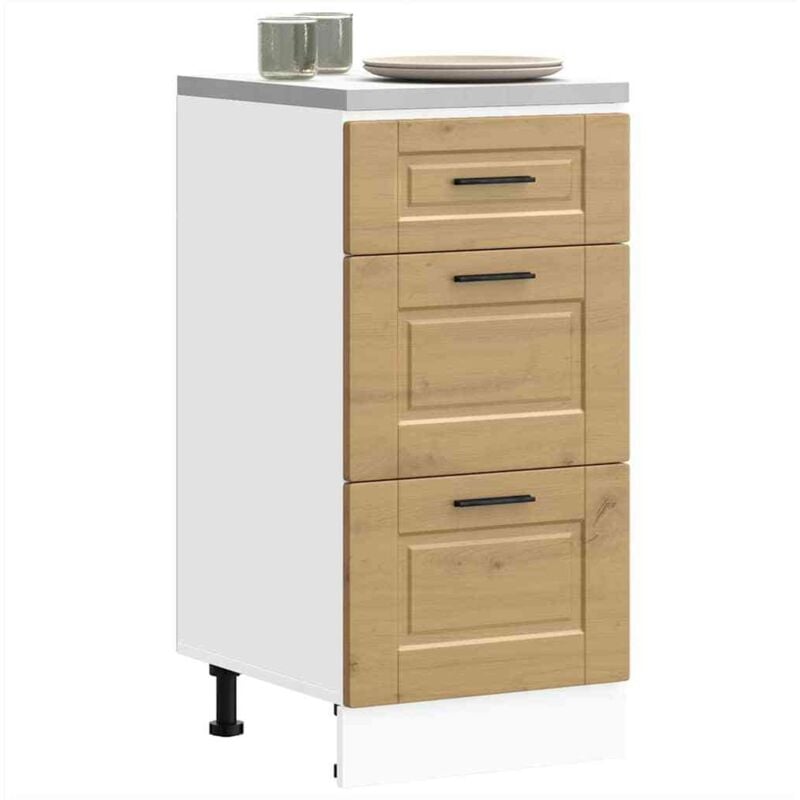 Armoire de cuisine Porto chêne artisanal bois d'ingénierie Vidaxl