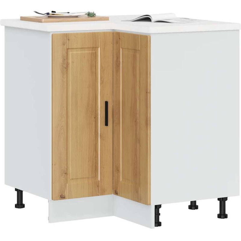 Vidaxl - Armoire d'angle de cuisine Porto chêne artisanal