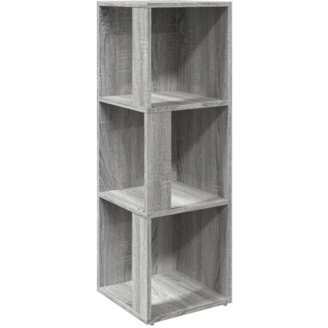Armoire d'angle Design moderne, Armoire Etagère de rangement, Sonoma gris 33x33x100 cm Bois d'ingénierie OIB7905E
