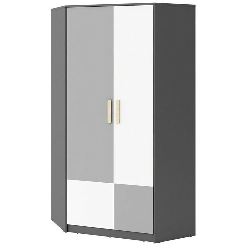 Mobilier1 - Armoire d'angle Veravie 102 , 193x95x95cm, Portes d'armoire: Avec des charnières, Nombre d'étagères: 0