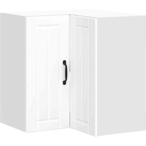 Armoire d'angle murale de cuisine  Meuble de cuisine Lucca blanc bois d'ingénierie