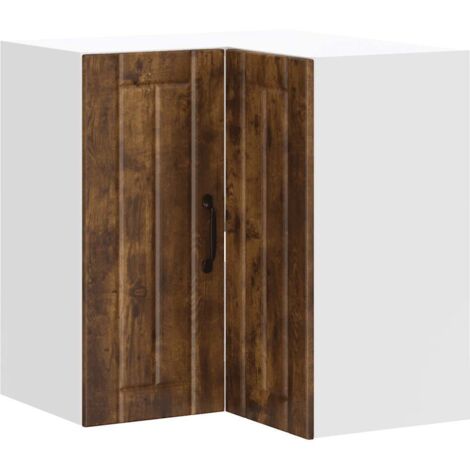 Armoire d'angle murale de cuisine  Meuble de cuisine Lucca chêne fumé