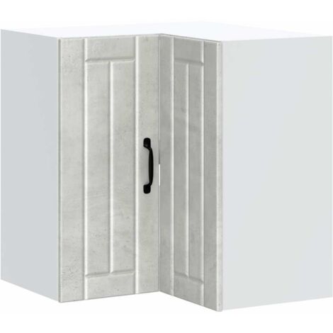 Armoire d'angle murale de cuisine  Meuble de cuisine Lucca gris béton