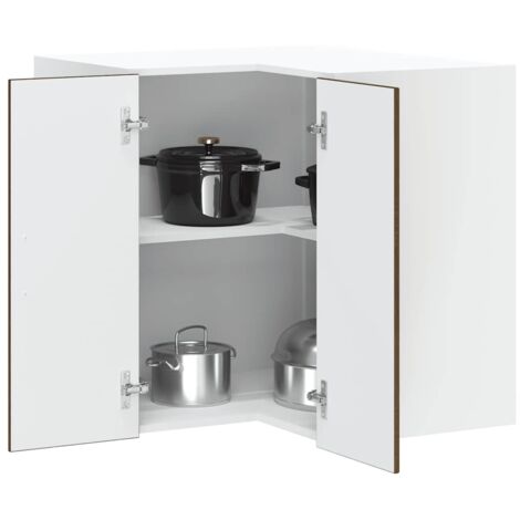 Armoire d'angle murale de cuisine-Meuble de cuisine murale-Armoire suspendue de rangement  Lucca chêne marron 451313