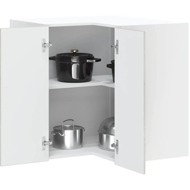 Armoire d'angle murale de cuisine-Meuble de cuisine murale-Armoire suspendue de rangement Lucca gris béton 839277