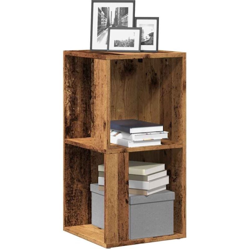 Vidaxl - Armoire d'angle vieux bois 33x33x67 cm bois ingénierie