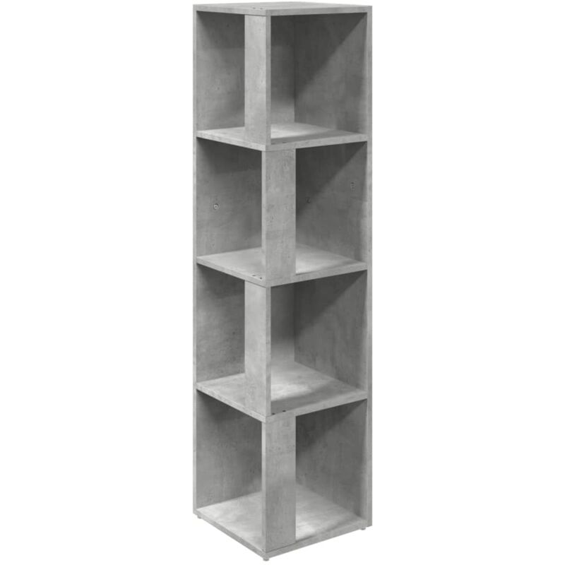 Armoire d'angle Gris béton 33x33x132 cm Bois d’ingénierie vidaXL