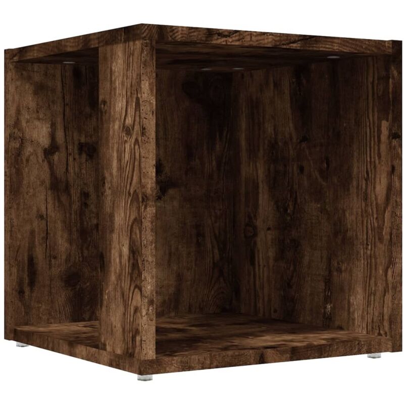 Table d'appoint Chêne fumé 33x33x34,5 cm Bois d'ingénierie Vidaxl