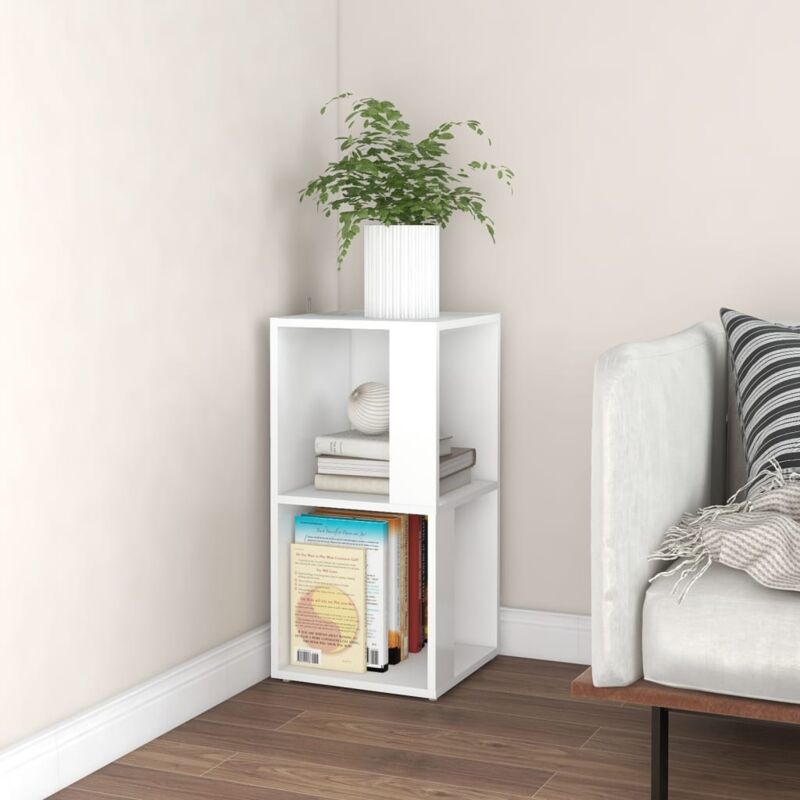 Armoire d angle Blanc 33x33x67 cm Bois d ingénierie