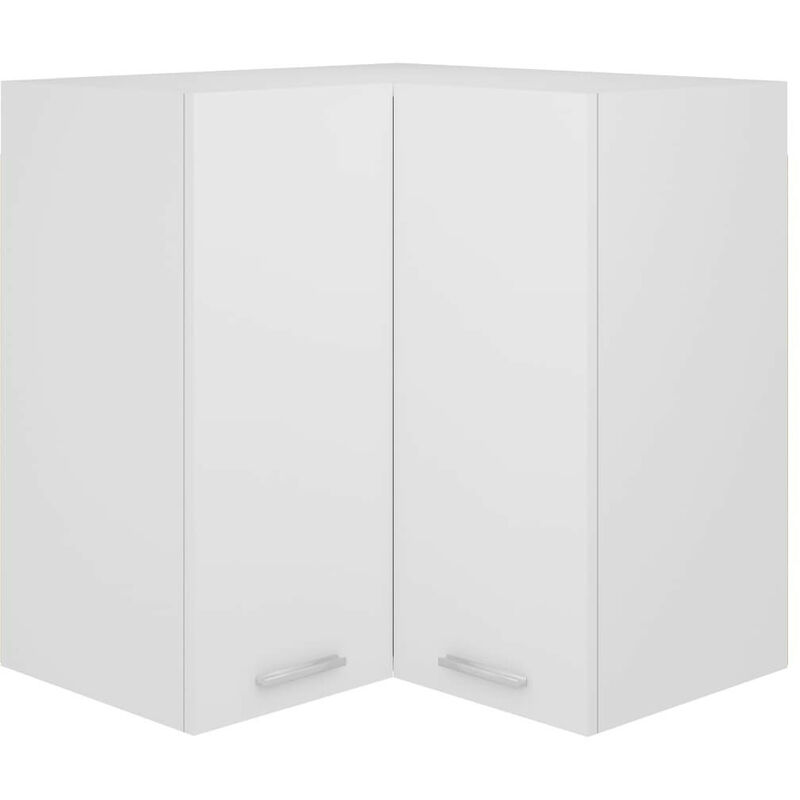 Lestendances - Armoire d'angle suspendue Blanc 57x57x60 cm
