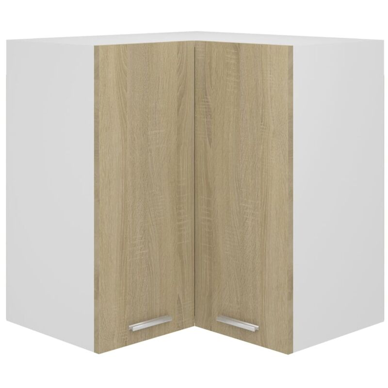 Armoire d'angle suspendue Chêne sonoma 57x57x60 cm Aggloméré