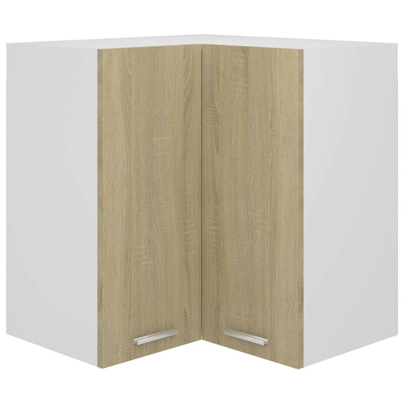 Armoire d'angle suspendue Chêne sonoma 57x57x60 cm