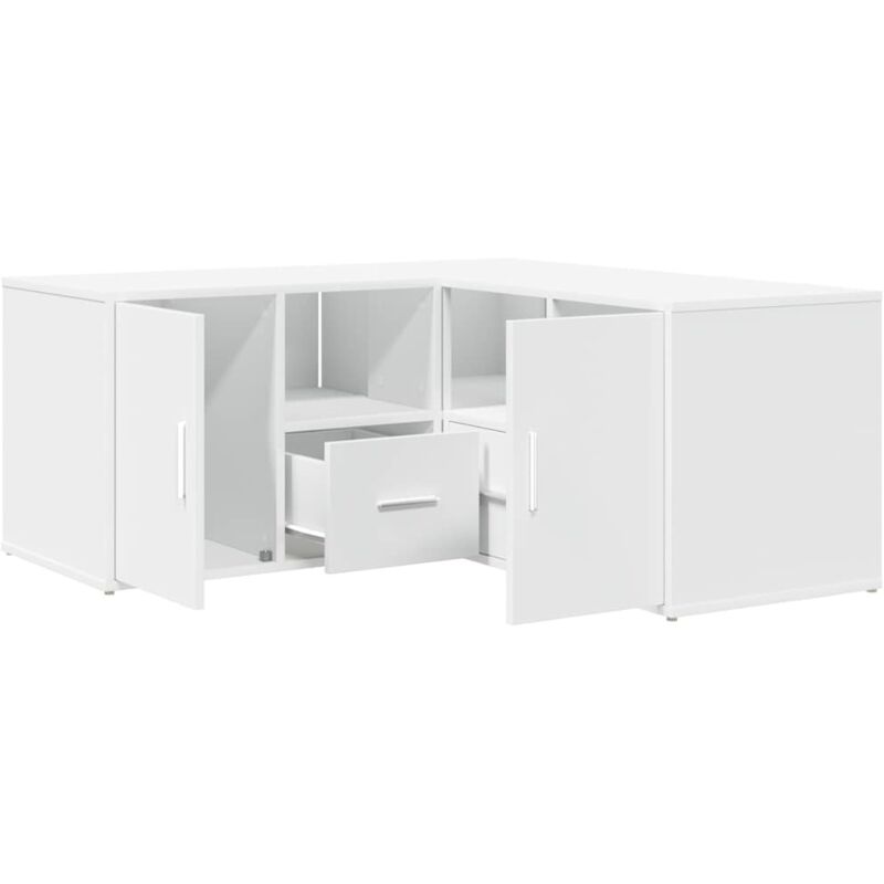 Armoire d'angle blanc 160x40x45 cm bois d'ingénierie