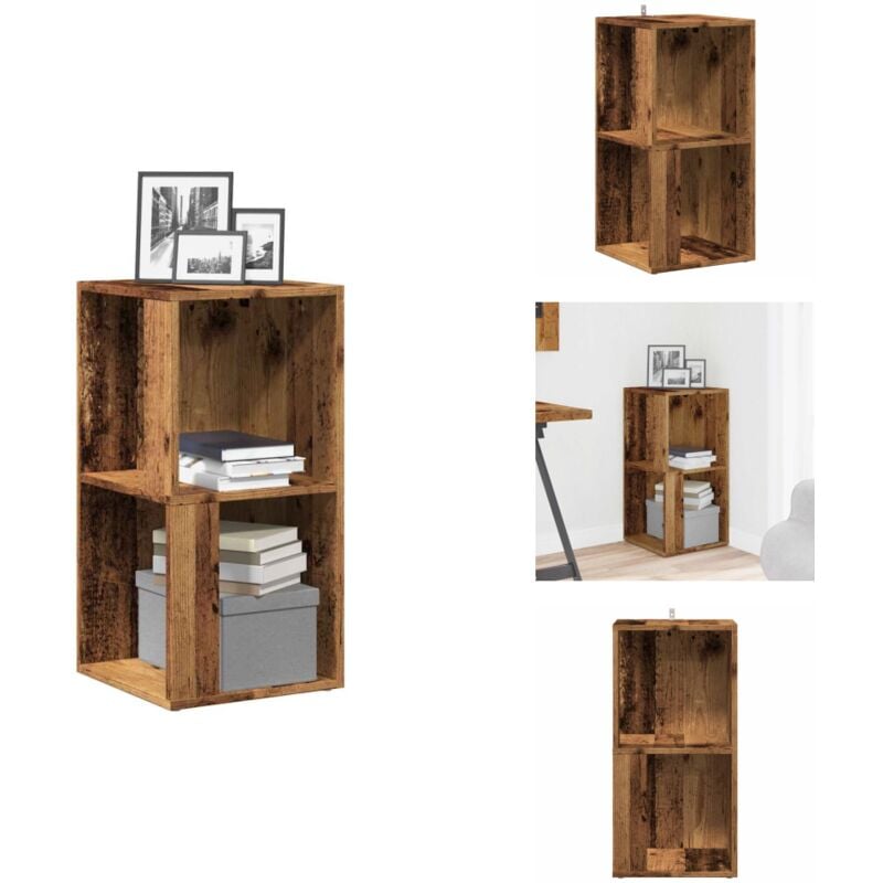 Armoire d'angle vieux bois 33x33x67 cm bois ingénierie - Armoire D'angle - Armoires D'angle - Étagère D'angle - Étagère à Livres