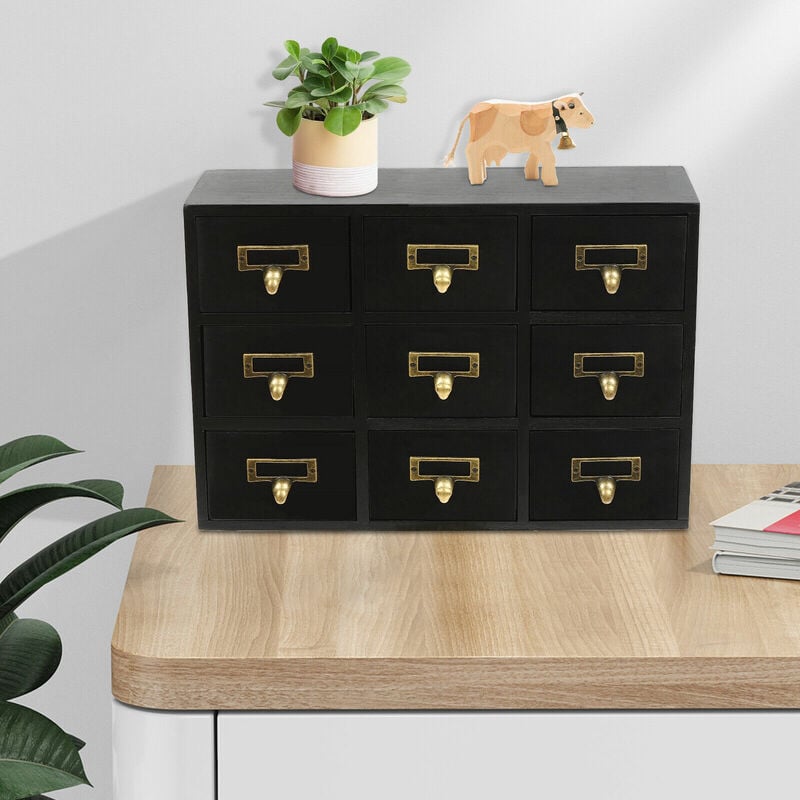 Armoire D'apothicaire à 9 tiroirs, coffres et armoires D'apothicaire, rangement D'herbes