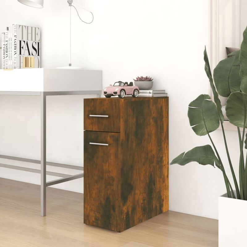 Armoire d'apothicaire Chêne fumé 20x45,5x60cm Bois d'ingénierie vidaXL