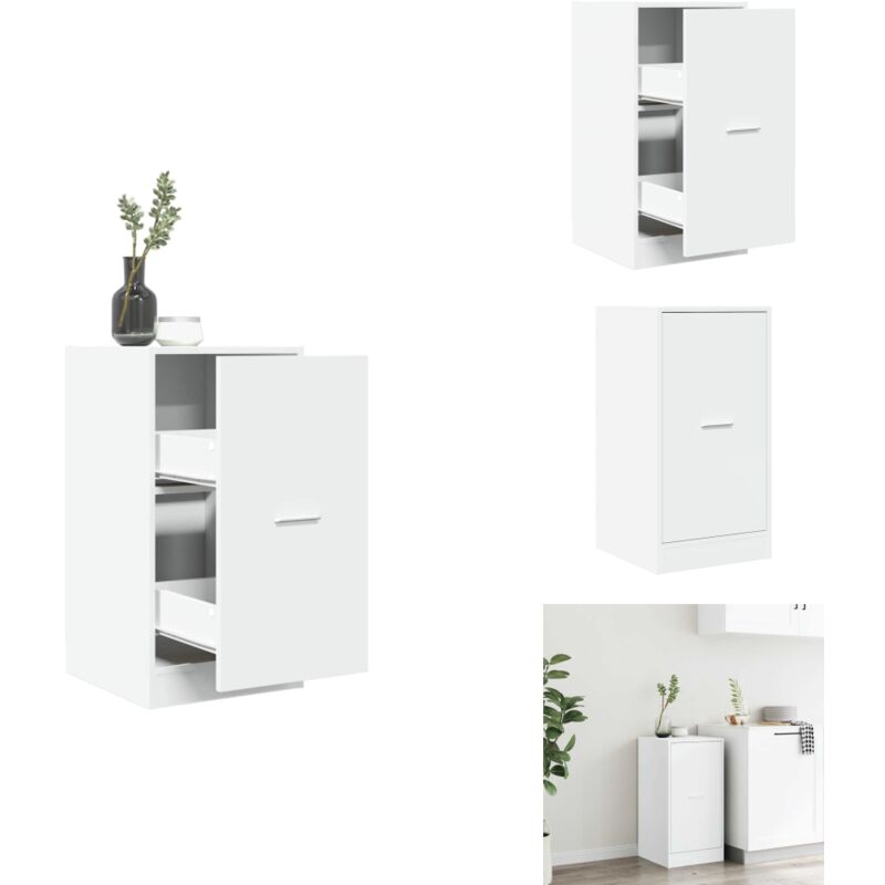 Vidaxl - Armoire d'apothicaire blanc 40x41x77,5 cm bois d'ingénierie - Armoire D'apothicaire - Armoires D'apothicaire - Coffre D'apothicaire - Tiroir